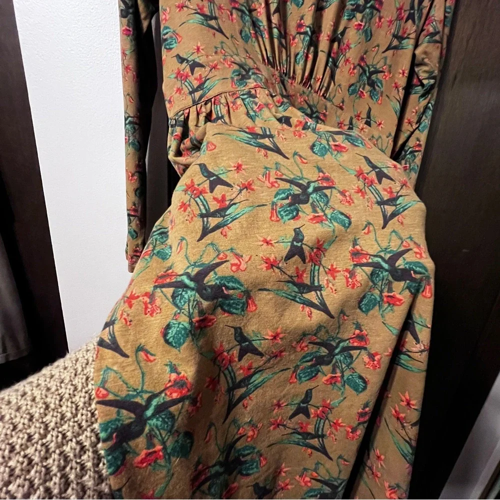 Kate Quinn Long Sleeve Shirt Tail Button Dress L - Picture 7 of 9